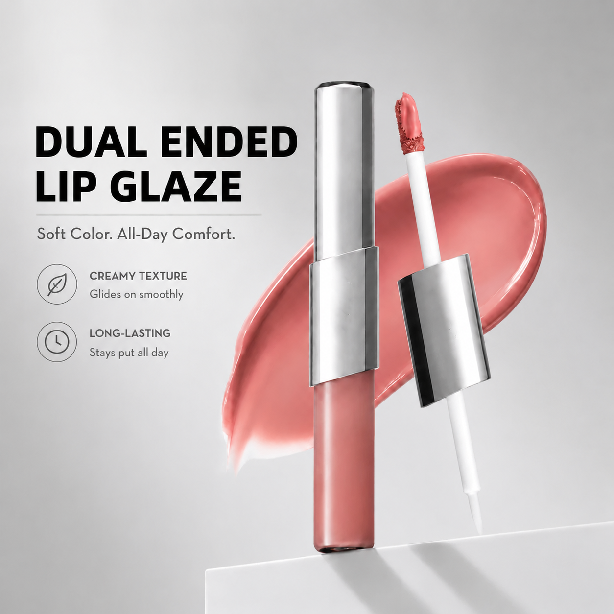Perfect Twin Lip — Dual-Ended Liquid Lip Gloss with Velvet Matte Color and Glossy Shine