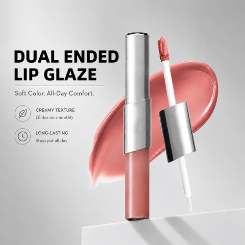 Perfect Twin Lip — Dual-Ended Liquid Lip Gloss with Velvet Matte Color and Glossy Shine