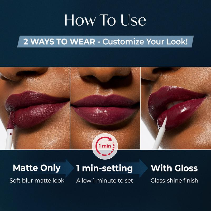 Perfect Twin Lip — Dual-Ended Liquid Lip Gloss with Velvet Matte Color and Glossy Shine